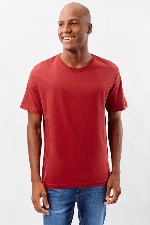 T-Shirt Básica Comfort Vermelho Escuro