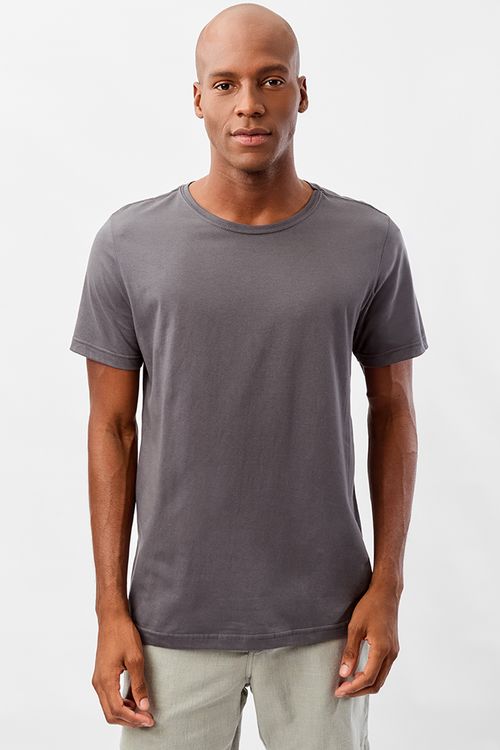T-Shirt Básica Fit Chumbo