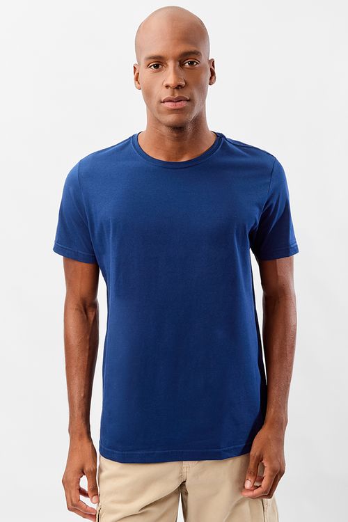 T-Shirt Básica Fit Azul Marinho