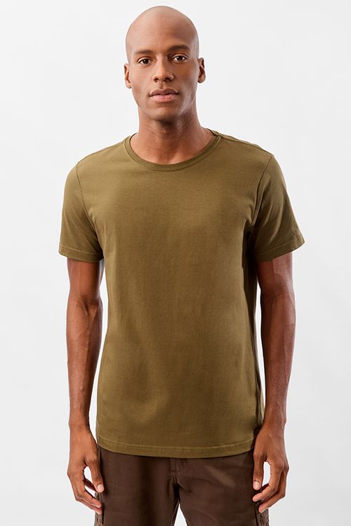 T-Shirt Básica Fit Verde Musgo