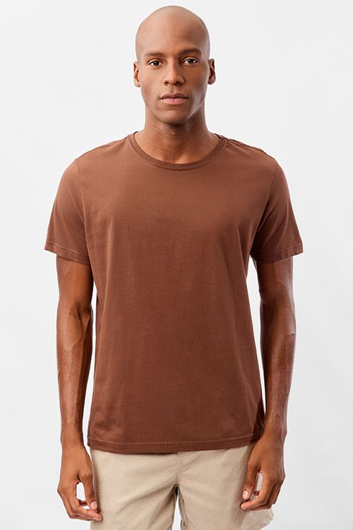 T-Shirt Básica Fit Marrom