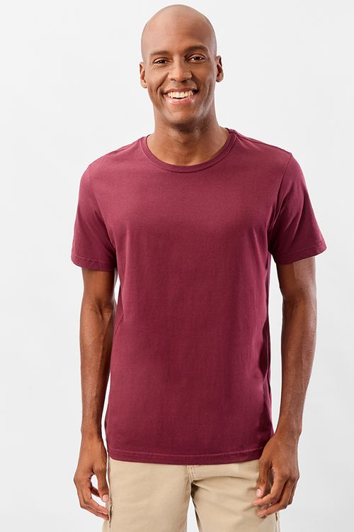 T-Shirt Básica Fit Vinho