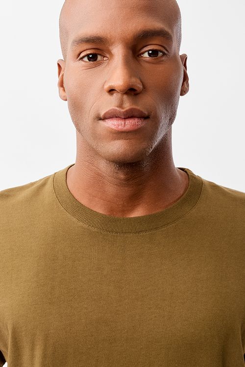 T-Shirt Básica Premium Oversized Sem Costura Verde Musgo