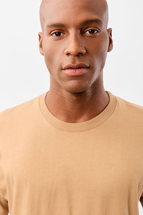 T-Shirt Básica Premium Oversized Sem Costura Nude