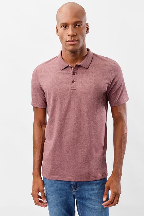 Polo Básica Fit Mescla Vinho