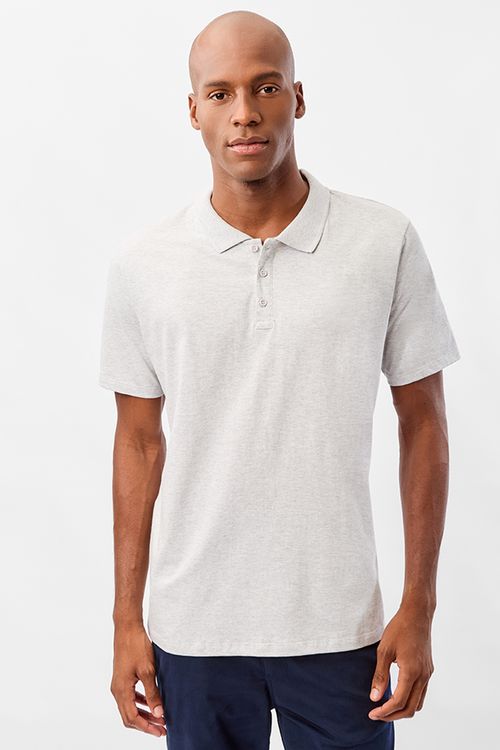 Polo Básica Fit Mescla Cru