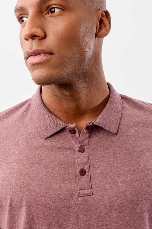 Polo Básica Fit Mescla Vinho
