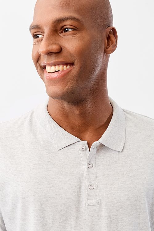 Polo Básica Fit Mescla Cru