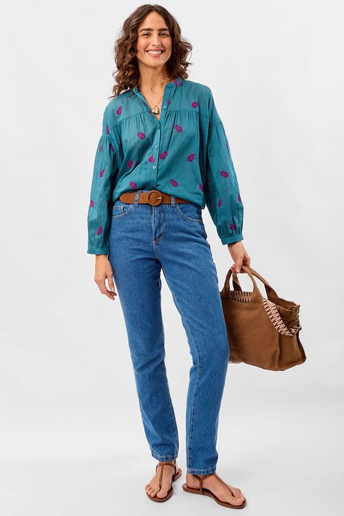 Calça Jeans Straight Basic Super Stone
