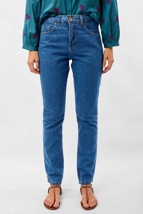 Calça Jeans Straight Basic Super Stone