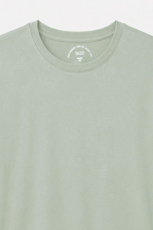 T-Shirt Básica Color Fit Verde Clara