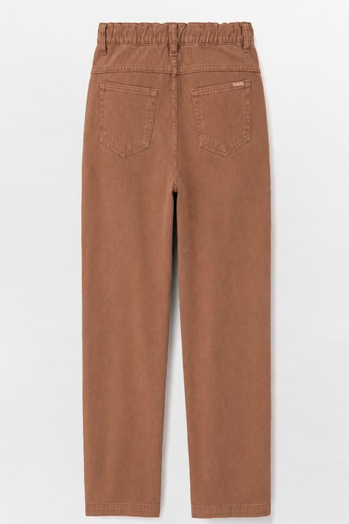Calça Color Wide Leg Marrom