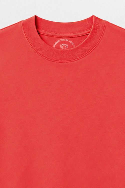 Blusa Básica Recorte Lateral Vermelha
