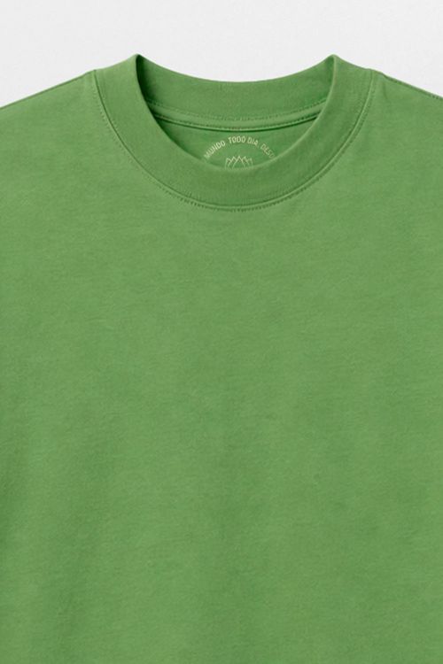 Blusa Básica Recorte Lateral Verde