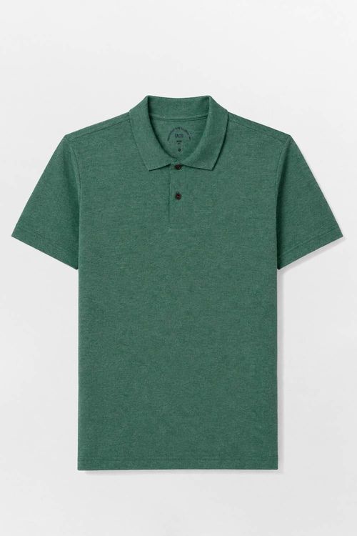 Polo Básica Fit Piquet Molinê Verde Escura