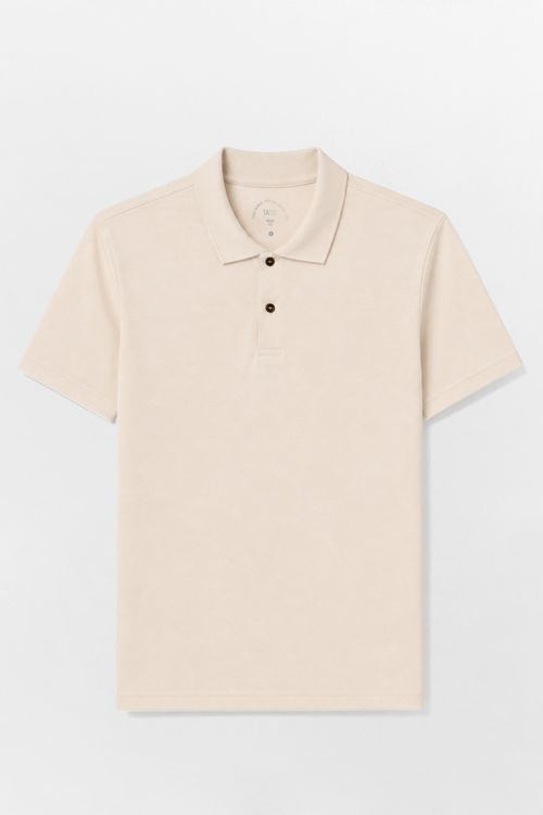Polo Básica Fit Piquet Molinê Cru