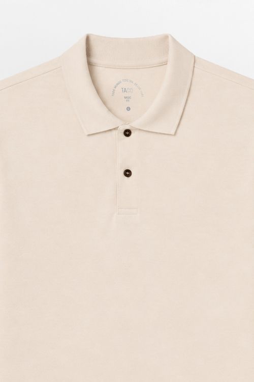 Polo Básica Fit Piquet Molinê Cru