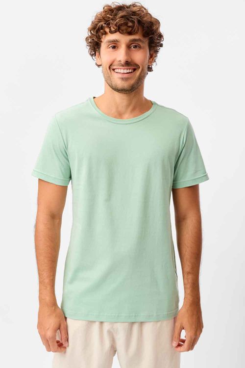 T-Shirt Básica Color Fit Verde Clara