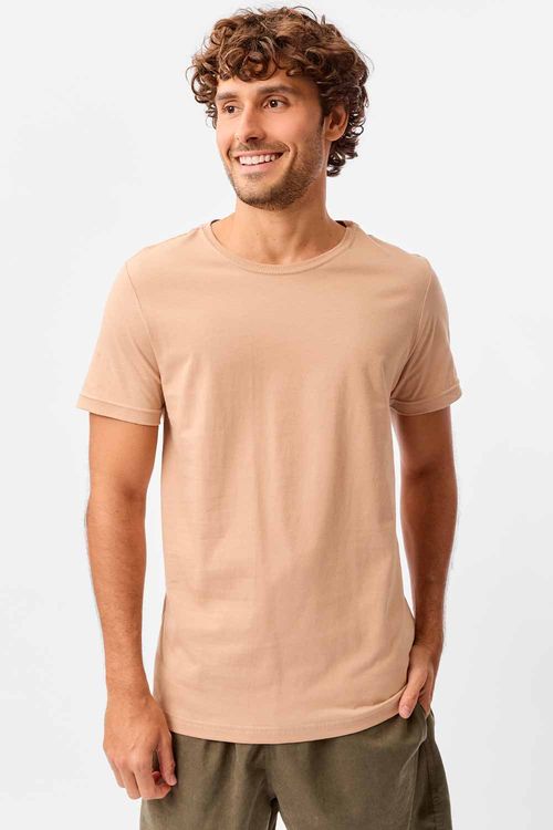 T-Shirt Básica Color Fit Khaki