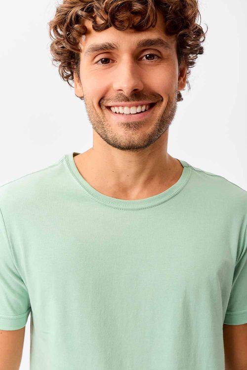 T-Shirt Básica Color Fit Verde Clara