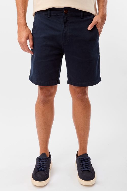 Bermuda Chino New Flex Azul Marinho
