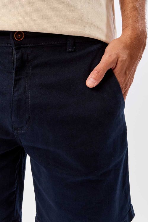 Bermuda Chino New Flex Azul Marinho