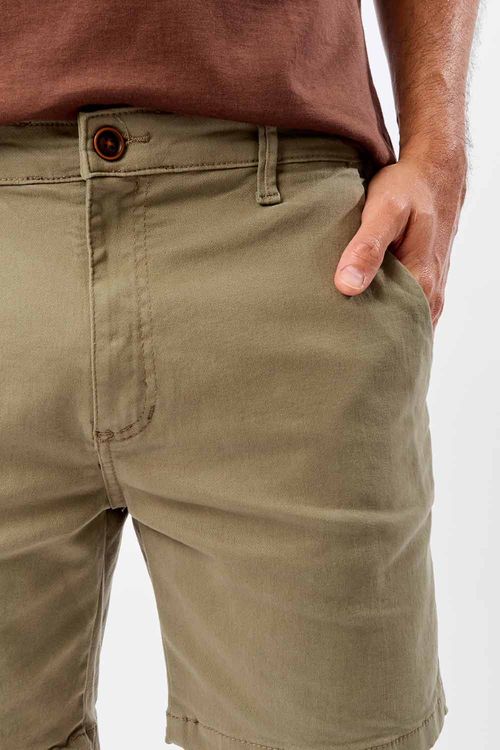 Bermuda Chino New Flex Verde Musgo