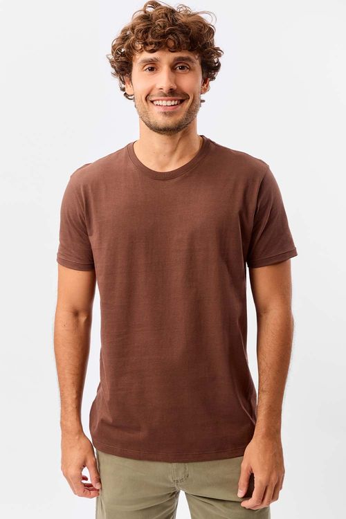 T-Shirt Básica Comfort Marrom