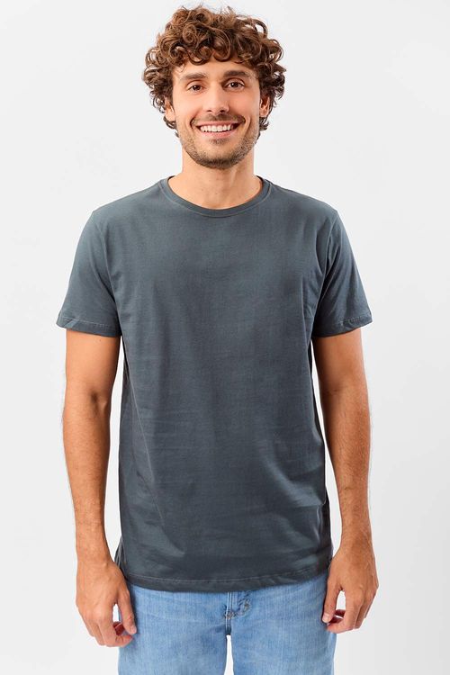 T-Shirt Básica Fit Chumbo