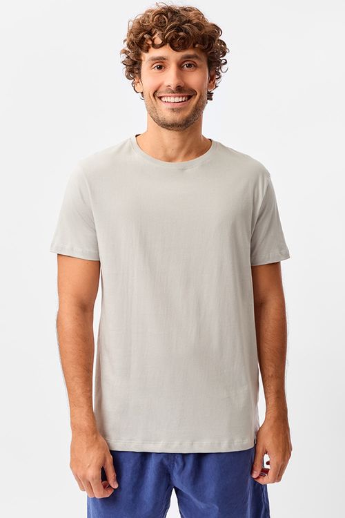 T-Shirt Básica Fit Cinza