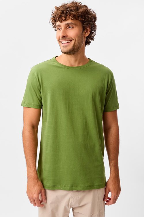 T-Shirt Básica Fit Verde Militar