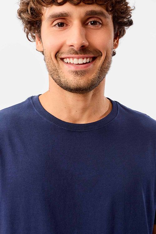 T-Shirt Básica Fit Azul Marinho