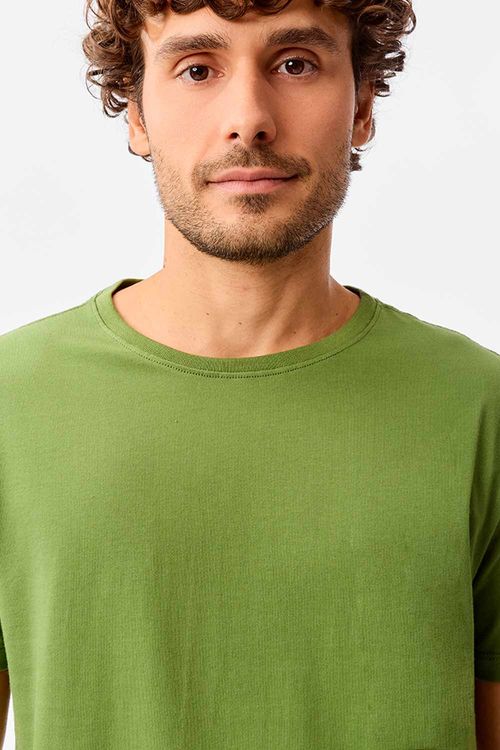 T-Shirt Básica Fit Verde Militar