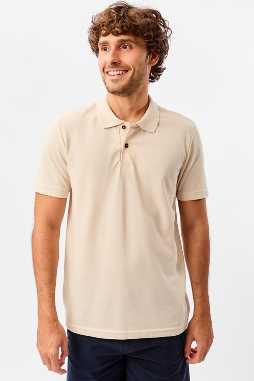 Polo Básica Fit Piquet Molinê Cru