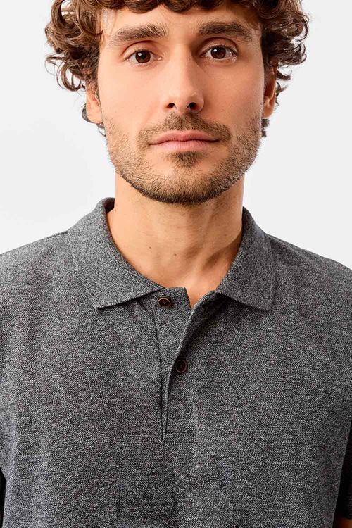 Polo Básica Fit Piquet Molinê Preta