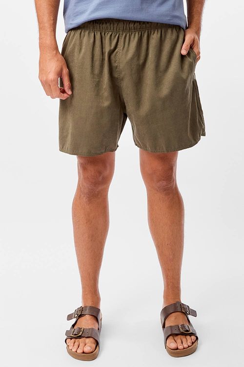 Short Liso Cupro Verde Musgo