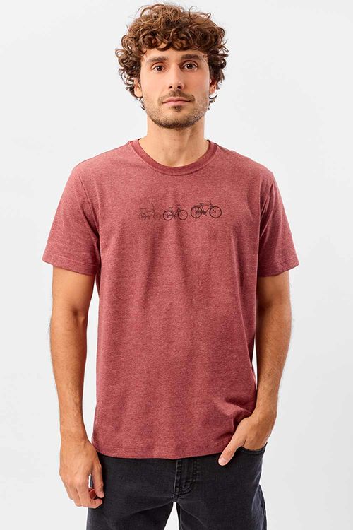 T-Shirt Estampada Mescla Bikes Vermelha
