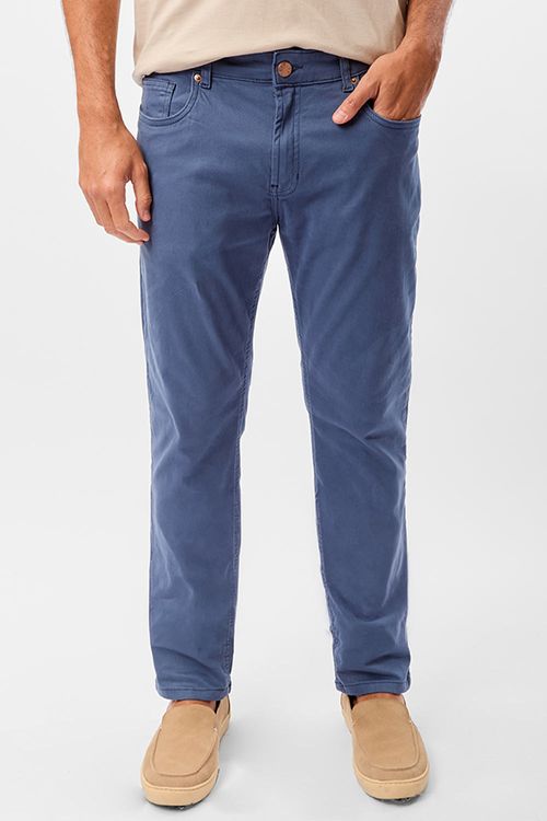 Calça Color Slim Azul