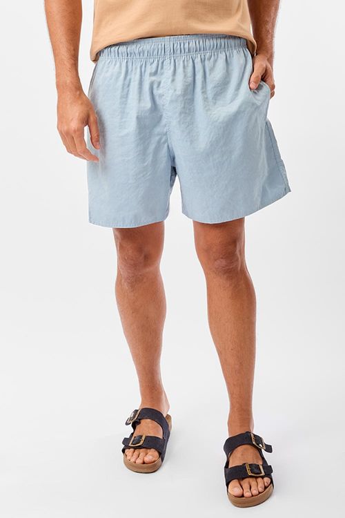 Short Liso Cupro Azul Claro