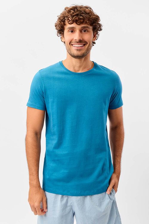 T-Shirt Básica Premium Fit Sem Costura Lateral Az Pet