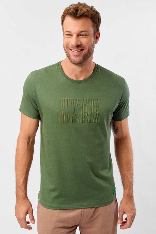 T-Shirt Estampada 3d Copa Verde Escuro