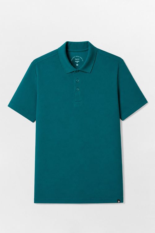 Polo Básica Premium Fit Sem Costura Lateral Verde Escuro