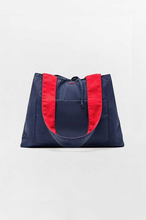 Bolsa Dupla Face Azul Marinho/Vermelho