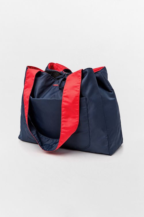 Bolsa Dupla Face Azul Marinho/Vermelho
