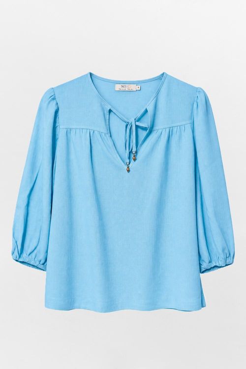 Blusa Bata Azul Jeans