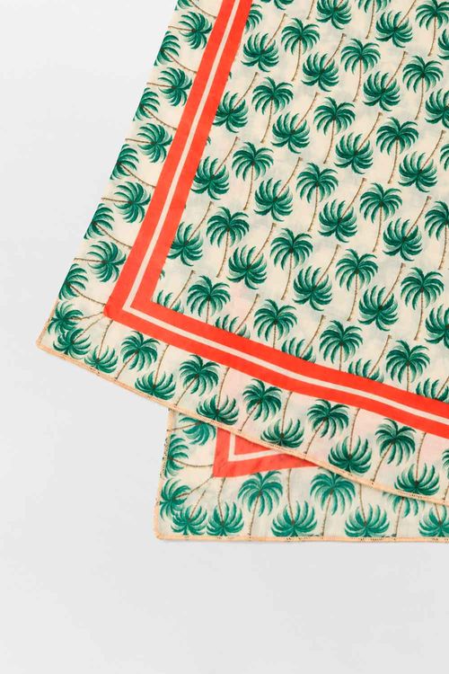 Lenço Estampado Coqueiros Verde