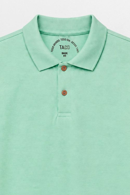 Polo Básica Fit Piquet Molinê Verde Clara