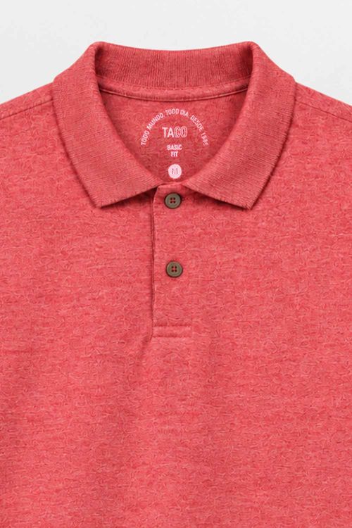 Polo Básica Fit Piquet Molinê Vermelha