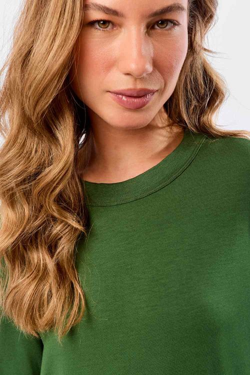 Blusa Básica Premium Modal Tech Verde Escura