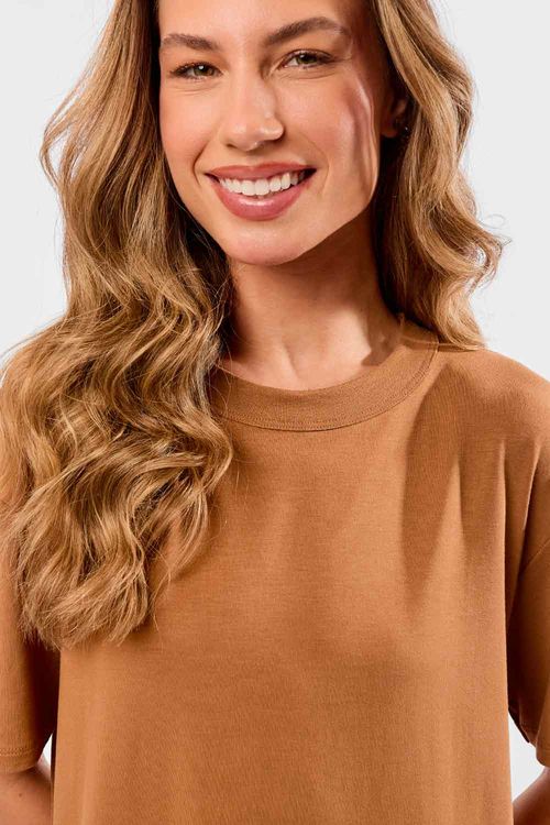 Blusa Básica Premium Modal Tech Khaki